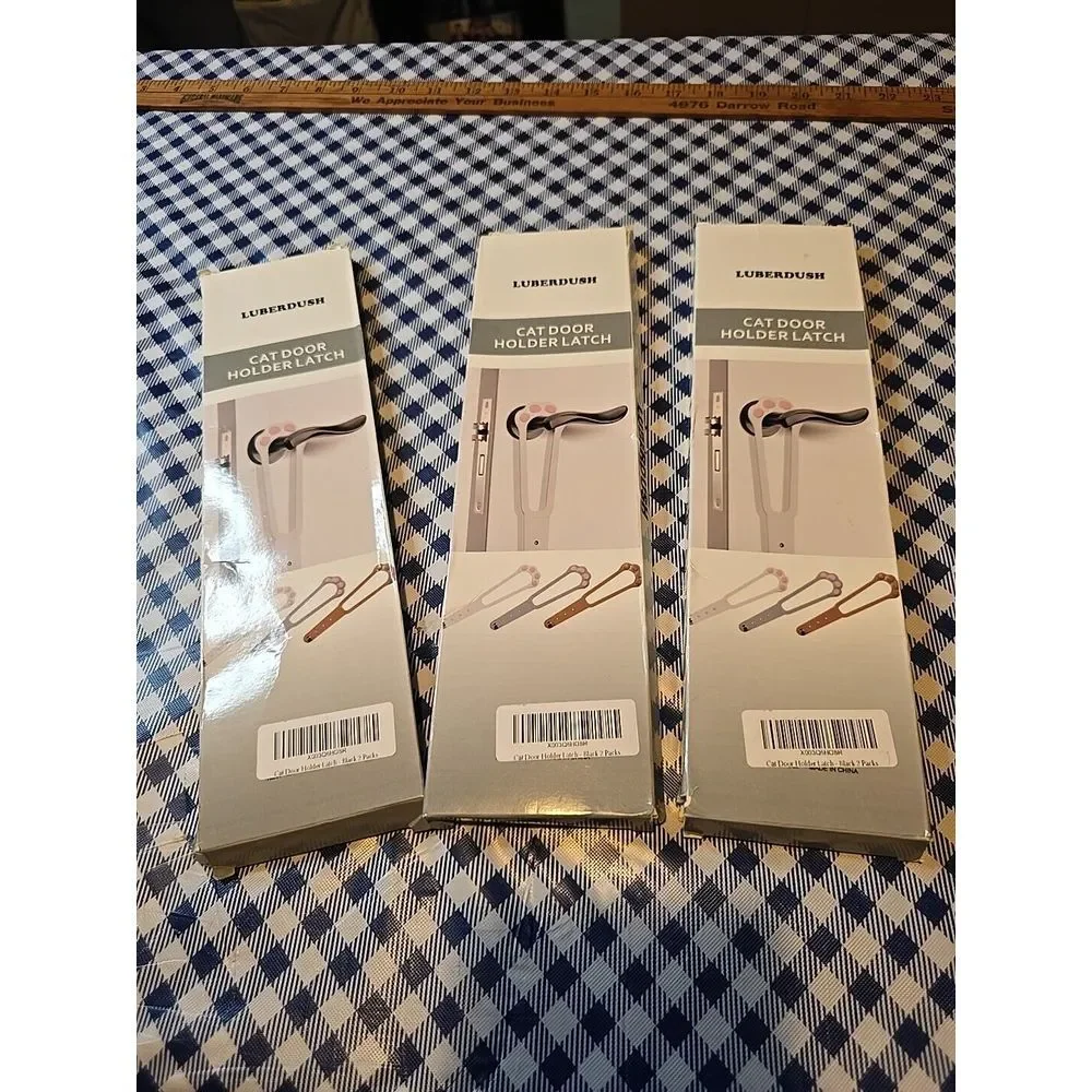 New In Box Cat Door‎ Holder Latch Let Cats in and Keep Dogs Out. Lot Of 3